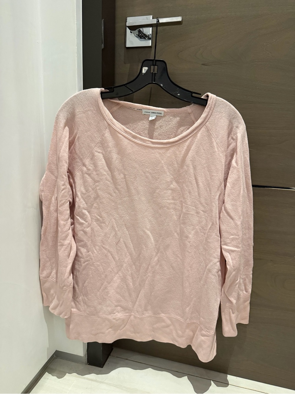 James Perse Pale Pink Lightweight Pullover Sweatshirt